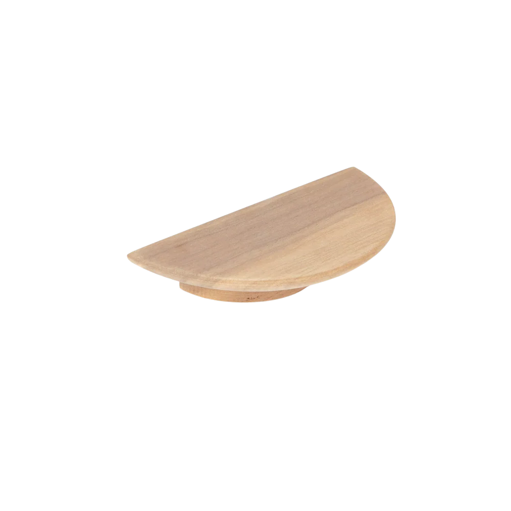 Momo Handles Momo Daintree Half Round Timber Handle 200mm Raw Walnut - Image 3