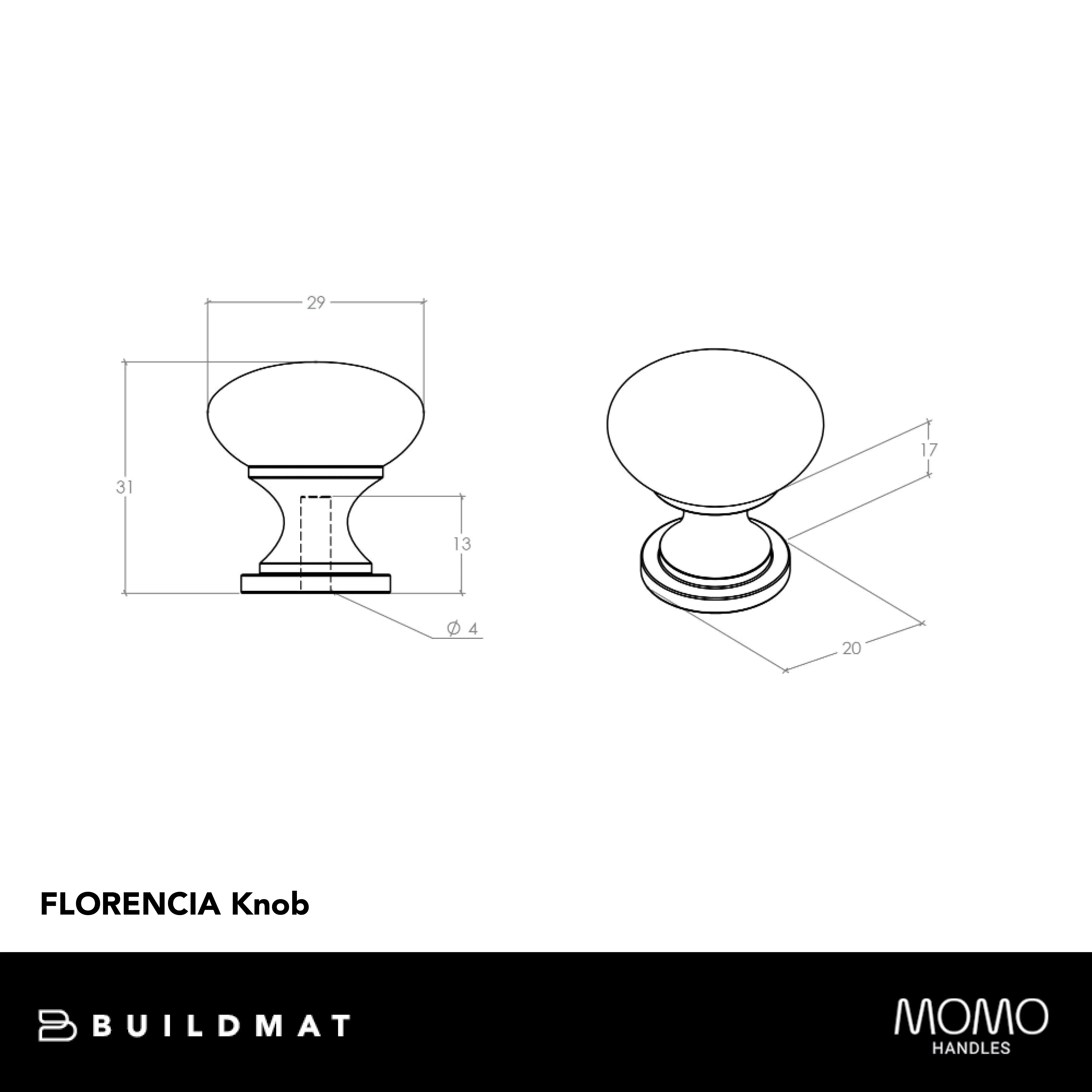 Momo Handles Momo Florencia Concentric Knob 33mm Charcoal - Image 4