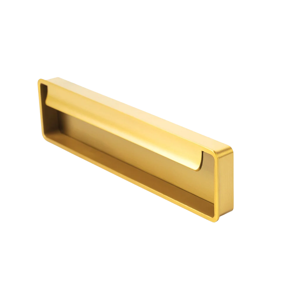 Momo Handles Momo Fold Flush Pull Handle 128mm Brushed Gold - Image 3