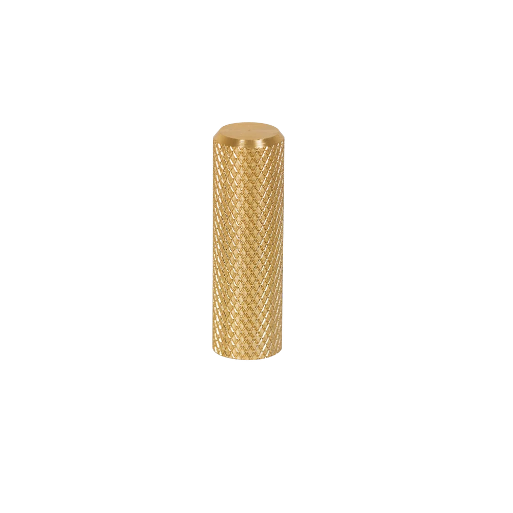 Momo Handles Momo Graf Knurled Cylinder Knob 10mm Brushed Dark Brass