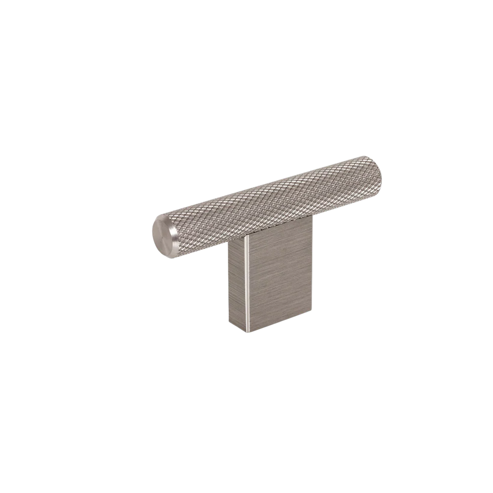 Momo Handles Momo Graf Knurled T Knob 60mm Dull Brushed Nickel - Image 3