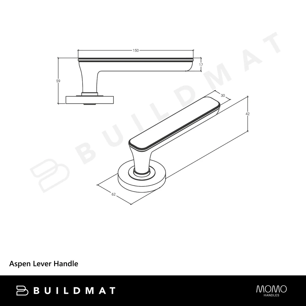 Momo Handles Aspen Lever Handle Matte Black - Image 7
