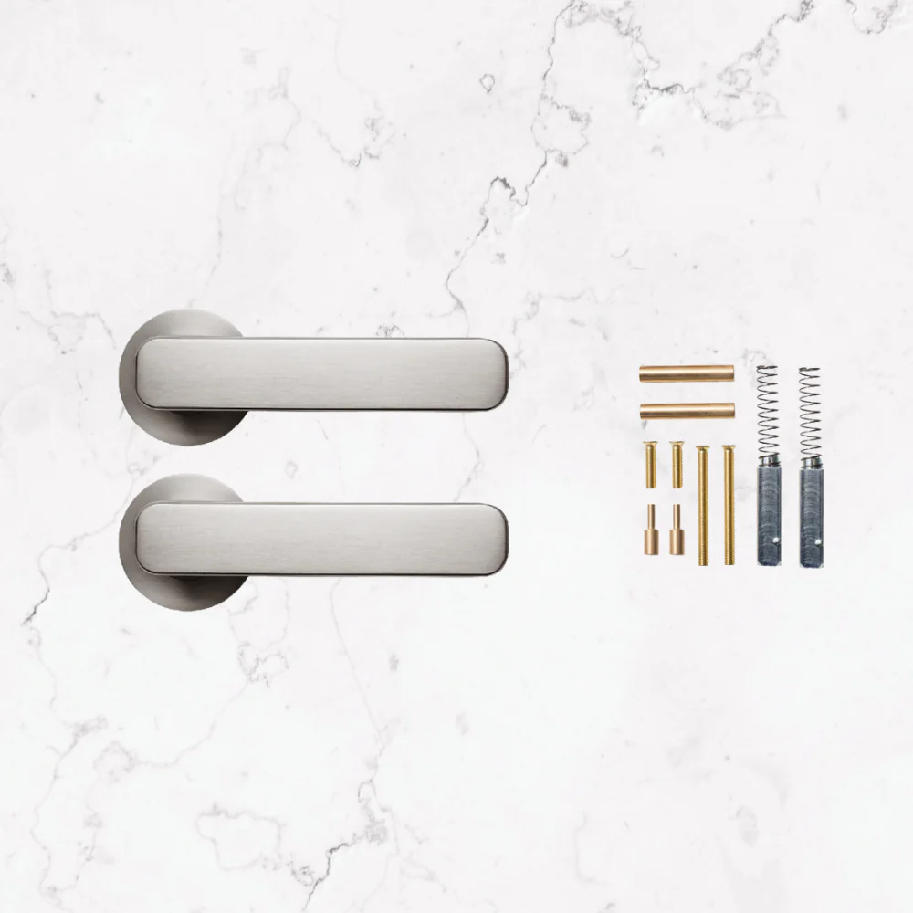 Momo Handles Aspen Lever Handle Set Dull Brushed Nickel - Image 2