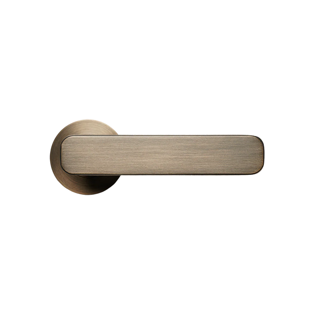 Momo Handles Aspen Solid Brass Mortice Lock Passage Lever Set Dark Brushed Brass
