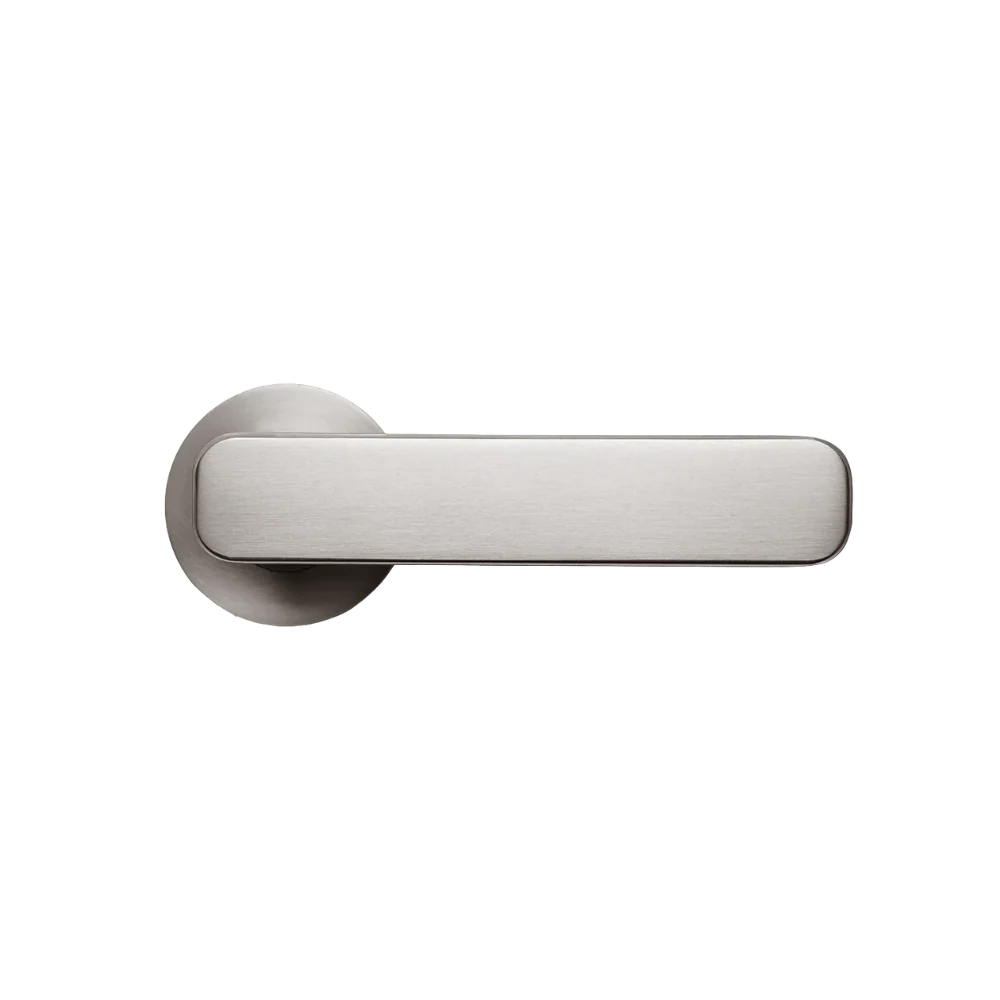 Momo Handles Aspen Solid Brass Mortice Lock Passage Lever Set In Dull Brushed Nickel