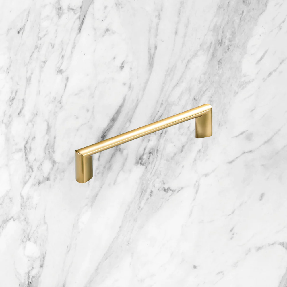 Momo Handles Barra D Handle 128mm Brushed Matte Brass - Image 2
