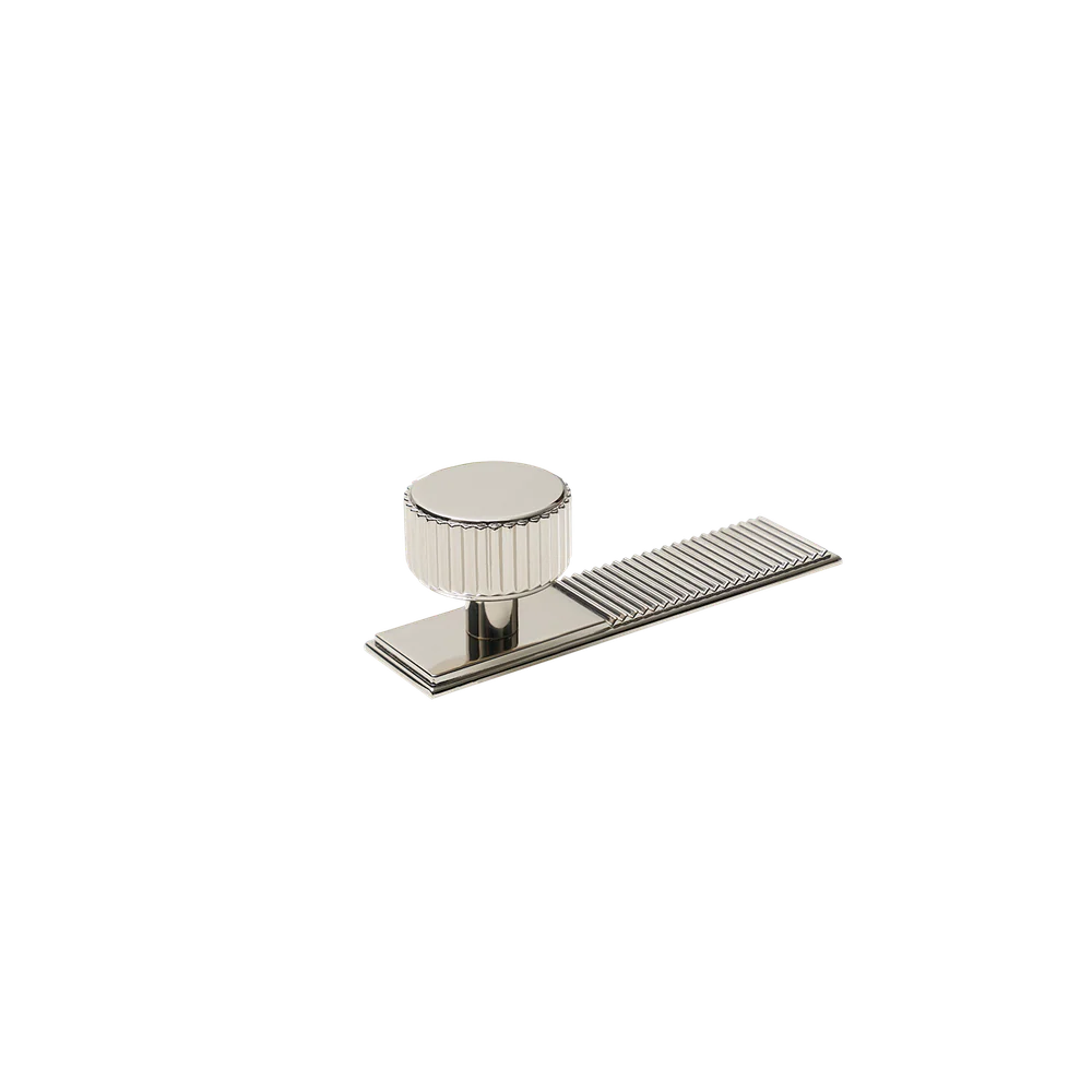 Momo Handles Barrington Round Knob Backplate 32mm Polished Nickel - Image 6