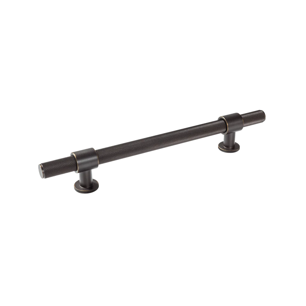 Momo Handles Belgravia Knurled Bar Pull Solid Brass 160mm Dark Bronze