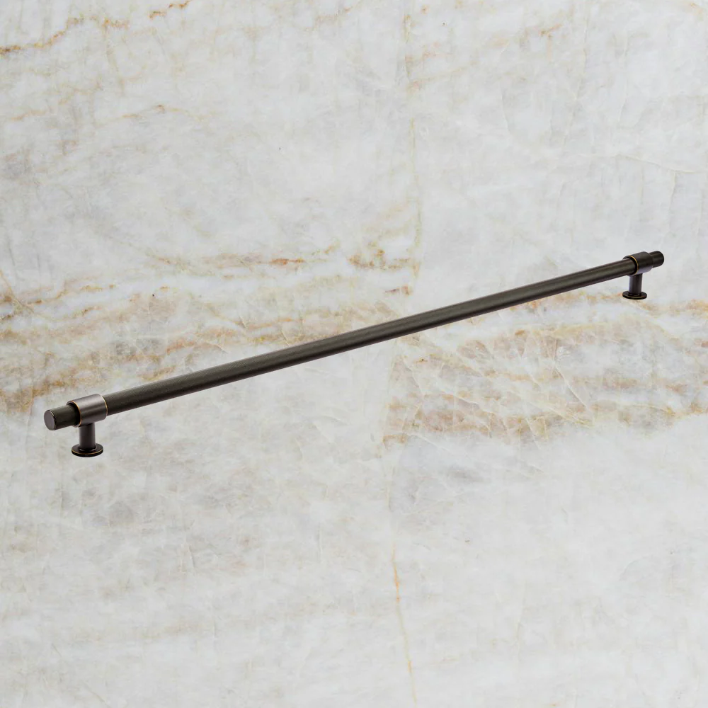 Momo Handles Belgravia Knurled Bar Pull Solid Brass 800mm Dark Bronze - Image 2