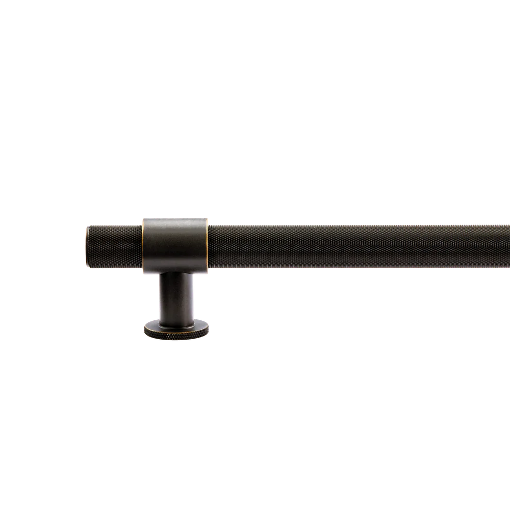 Momo Handles Belgravia Knurled Bar Pull Solid Brass 800mm Dark Bronze - Image 5