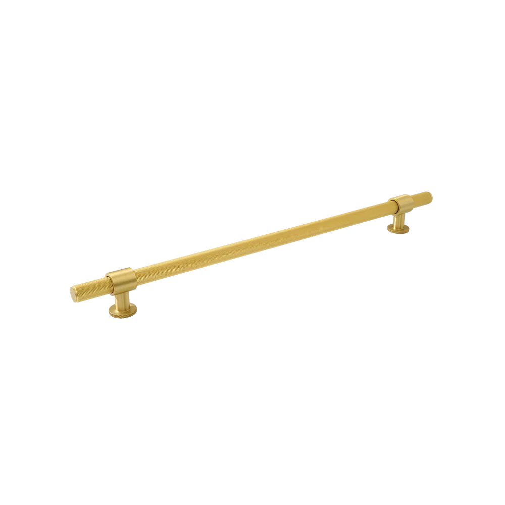 Momo Handles Belgravia Knurled Solid Brass Door Pull Handle Brushed Satin Brass - Image 3
