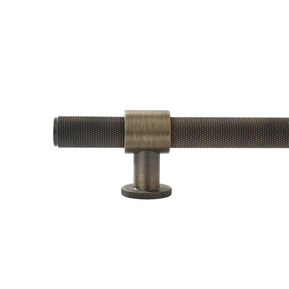 Momo Handles Belgravia Knurled Solid Brass Door Pull Handle Dark Brushed Brass - Image 5
