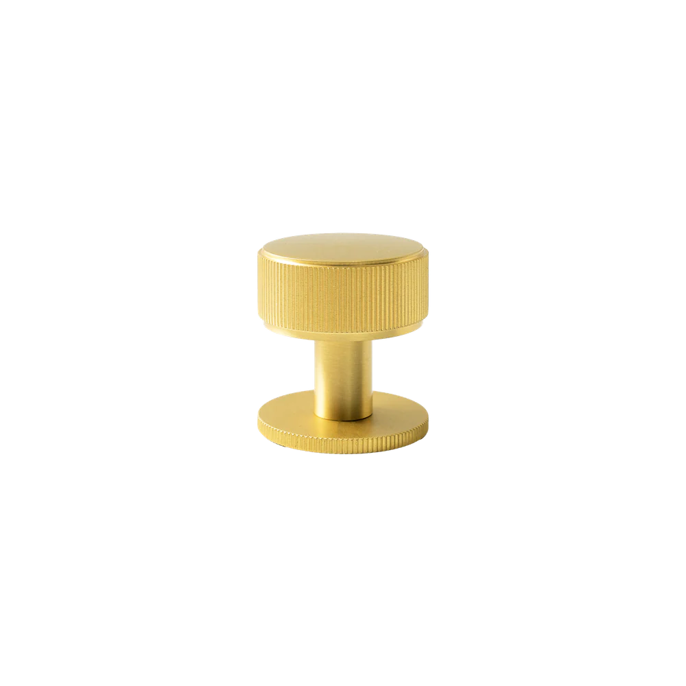 Momo Handles Belgravia Lined Round Knob Solid Brass 35mm Brushed Satin Brass - Image 3