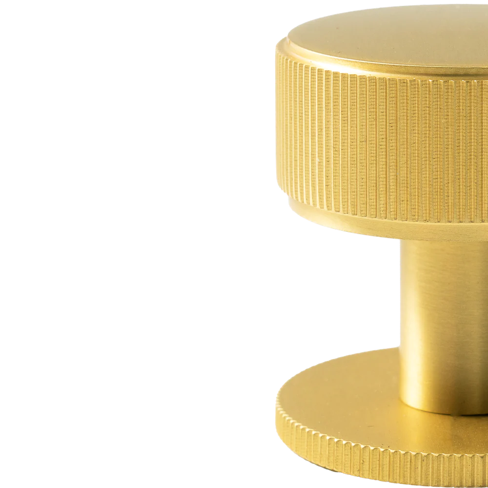Momo Handles Belgravia Lined Round Knob Solid Brass 35mm Brushed Satin Brass - Image 5