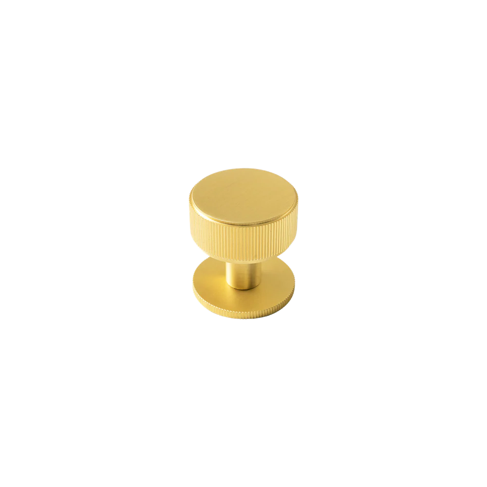 Momo Handles Belgravia Lined Round Knob Solid Brass 35mm Brushed Satin Brass - Image 6