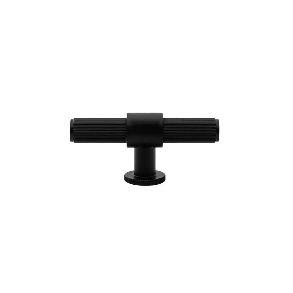 Momo Handles Belgravia Lined T Knob Solid Brass 82mm Matte Black - Image 6