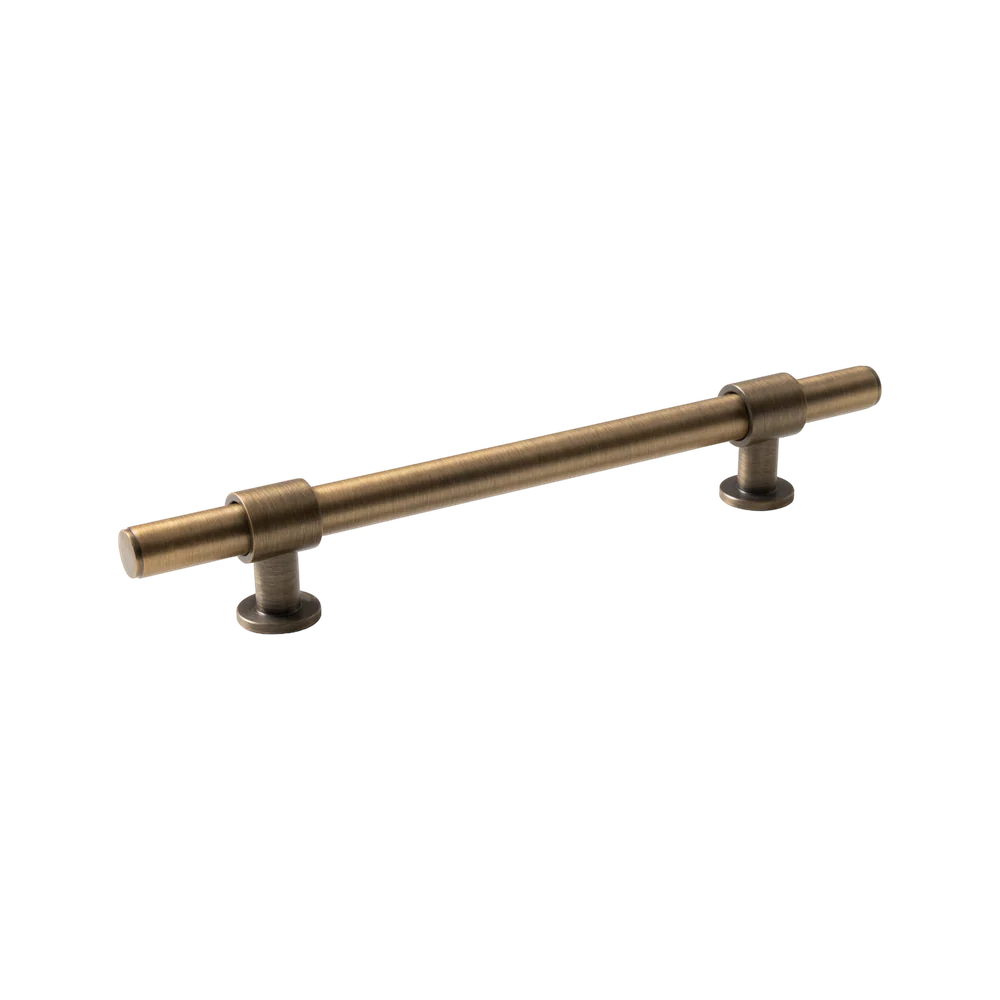 Momo Handles Belgravia Plain Bar Pull Solid Brass 160mm Dark Brushed Brass