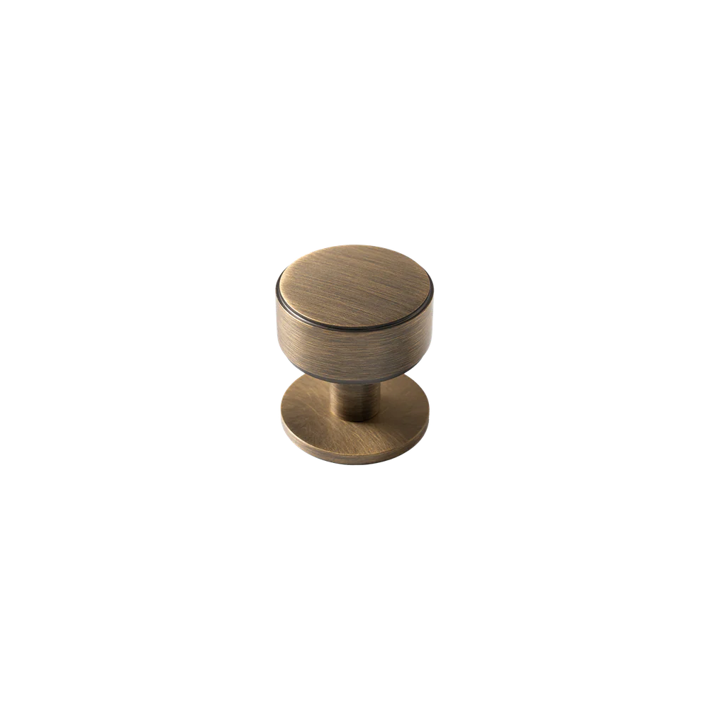 Momo Handles Belgravia Plain Round Knob Solid Brass 35mm Dark Brushed Brass - Image 6