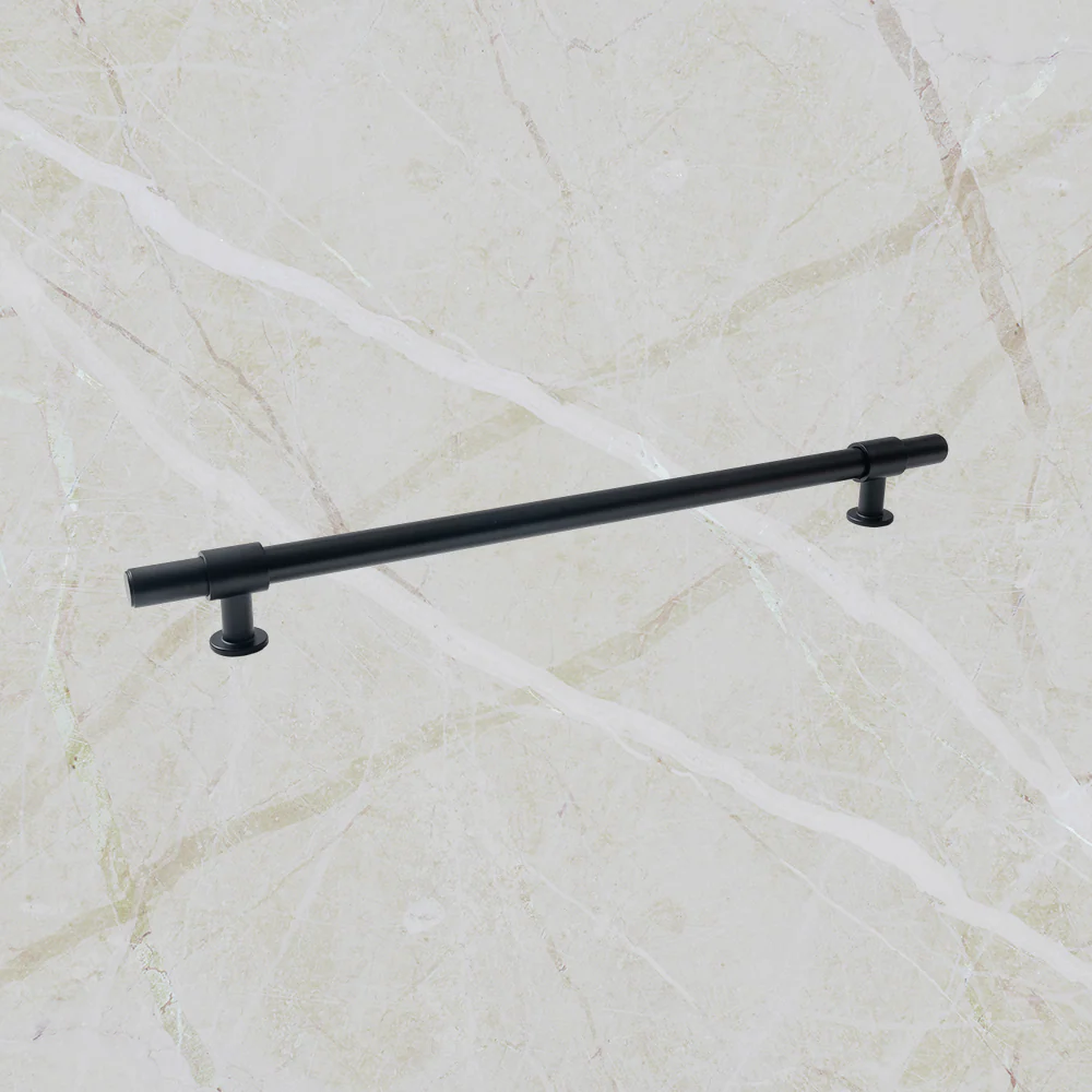 Momo Handles Belgravia Plain Solid Brass Door Pull Handle Matte Black - Image 2