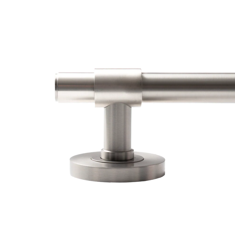 Momo Handles Belgravia Plain Solid Brass Lever Entrance Set Dull Brushed Nickel - Image 5