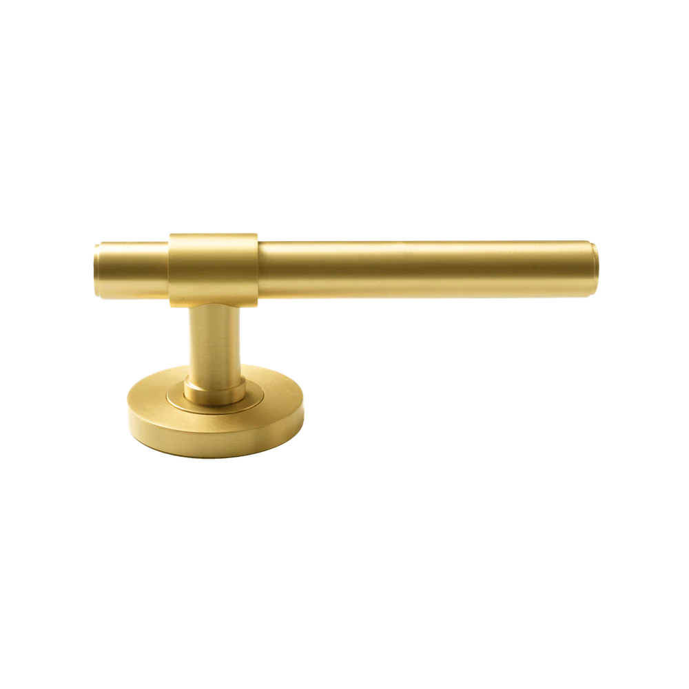 Momo Handles Belgravia Plain Solid Brass Mortice Lock Privacy Lever Set Brushed Satin Brass - Image 6