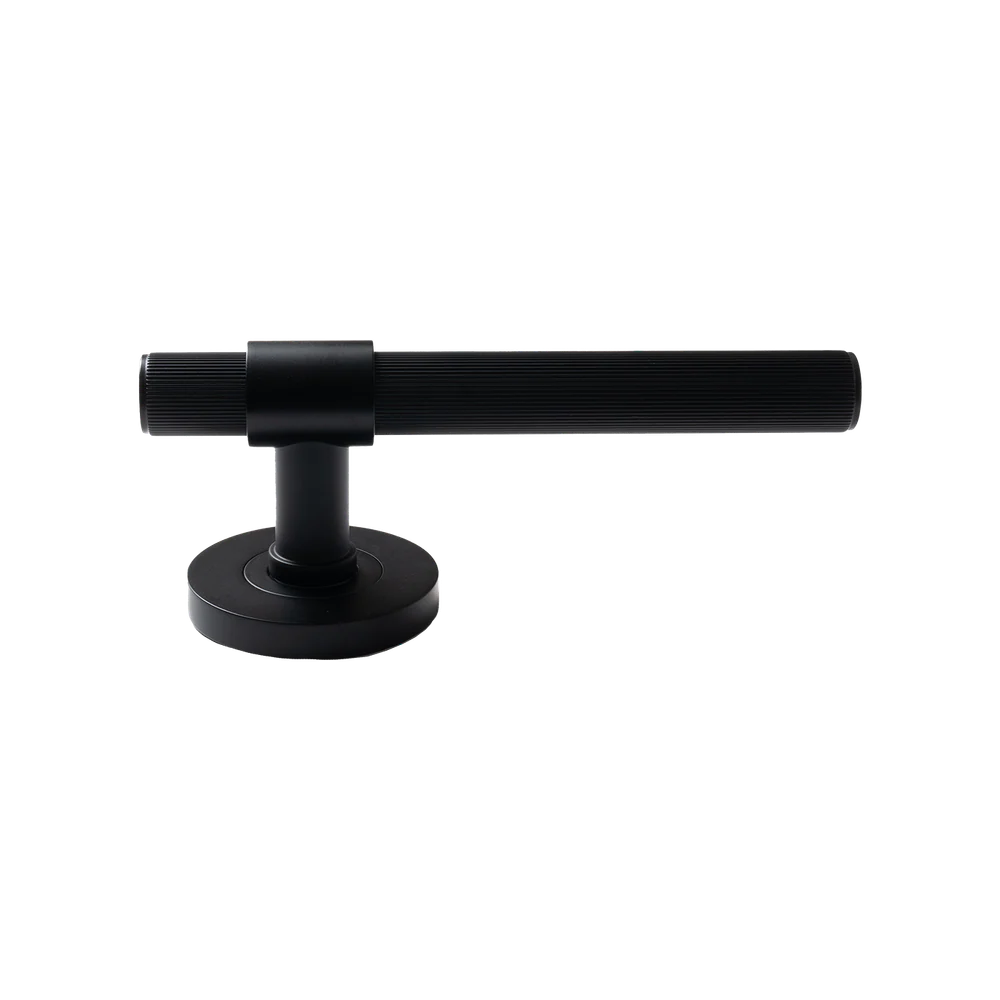 Momo Handles Belgravia Solid Brass Lined Lever Entrance Set Matte Black - Image 6