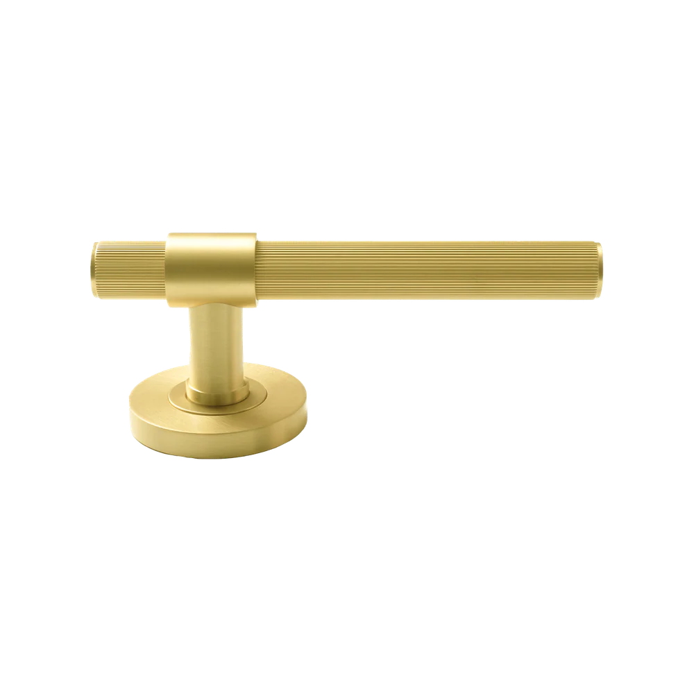 Momo Handles Belgravia Solid Brass Lined Lever Handle Set Brushed Satin Brass - Image 6