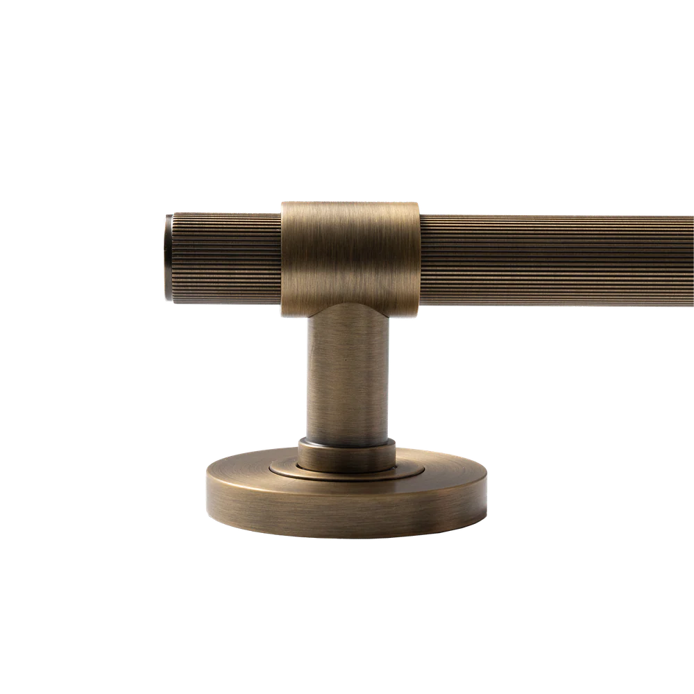 Momo Handles Belgravia Solid Brass Lined Mortice Lock Passage Lever Set Dark Brushed Brass - Image 5