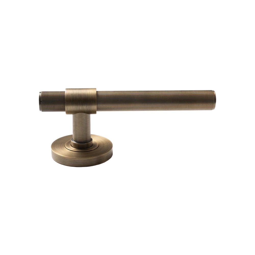Momo Handles Belgravia Solid Brass Lined Tubular Latch Passage Lever Set Dark Brushed Brass - Image 6