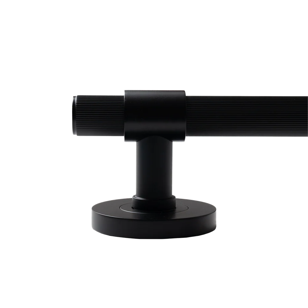 Momo Handles Belgravia Solid Brass Lined Tubular Latch Passage Lever Set Matte Black - Image 5