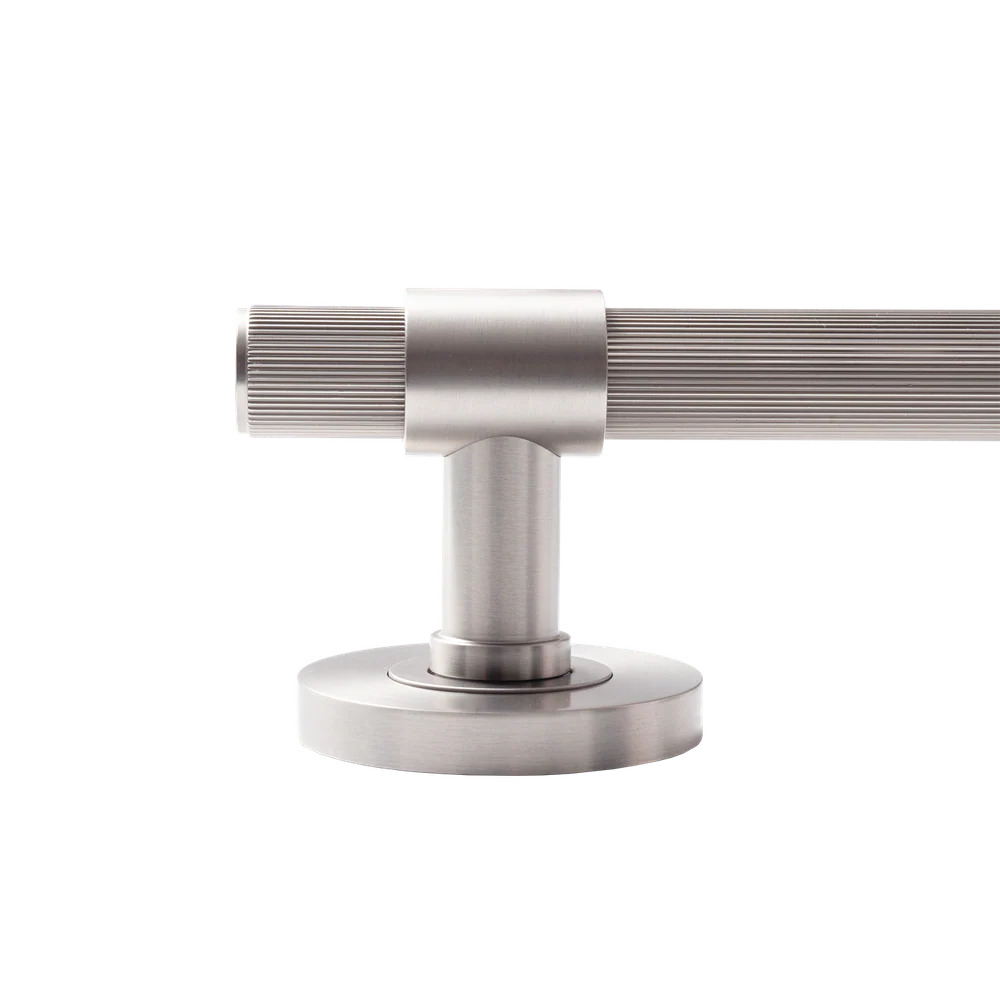 Momo Handles Belgravia Solid Brass Lined Tubular Latch Privacy Lever Set Dull Brushed Nickel - Image 5