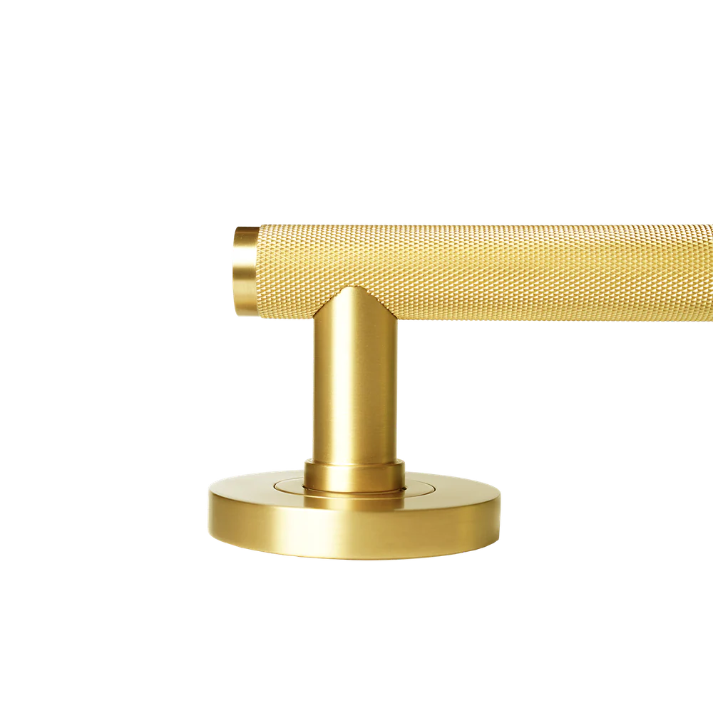 Momo Handles Bellevue Knurled Lever Handle Set Brushed Satin Brass - Image 5