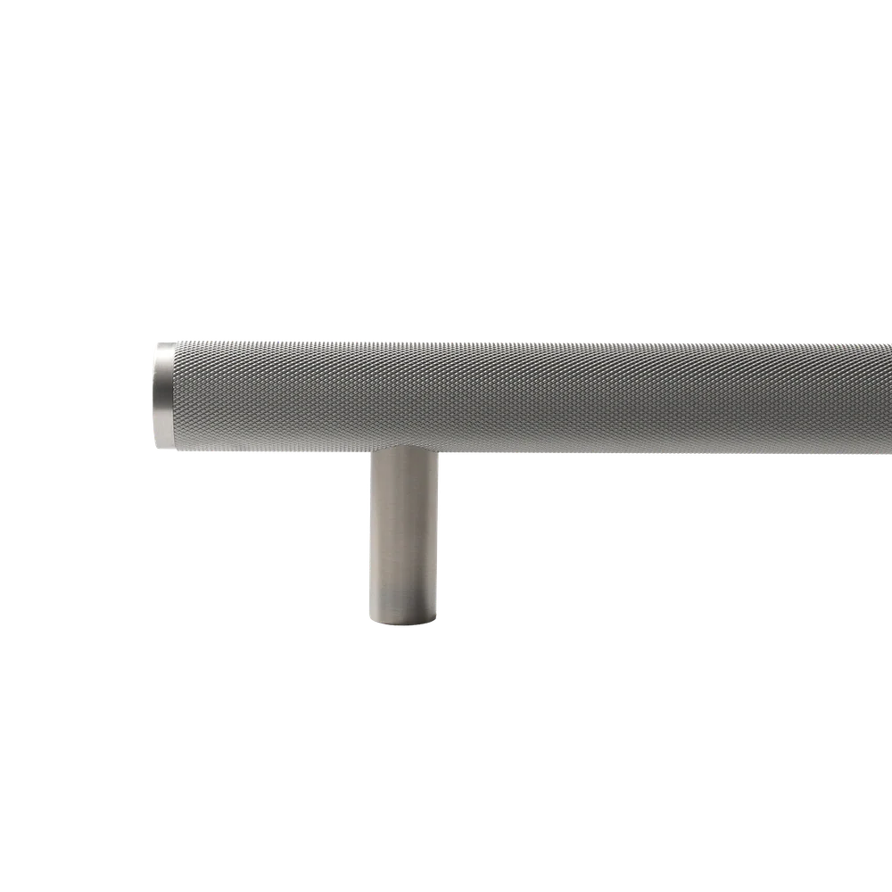 Momo Handles Bellevue Knurled Solid Brass Door Pull Handle Dull Brushed Nickel - Image 5