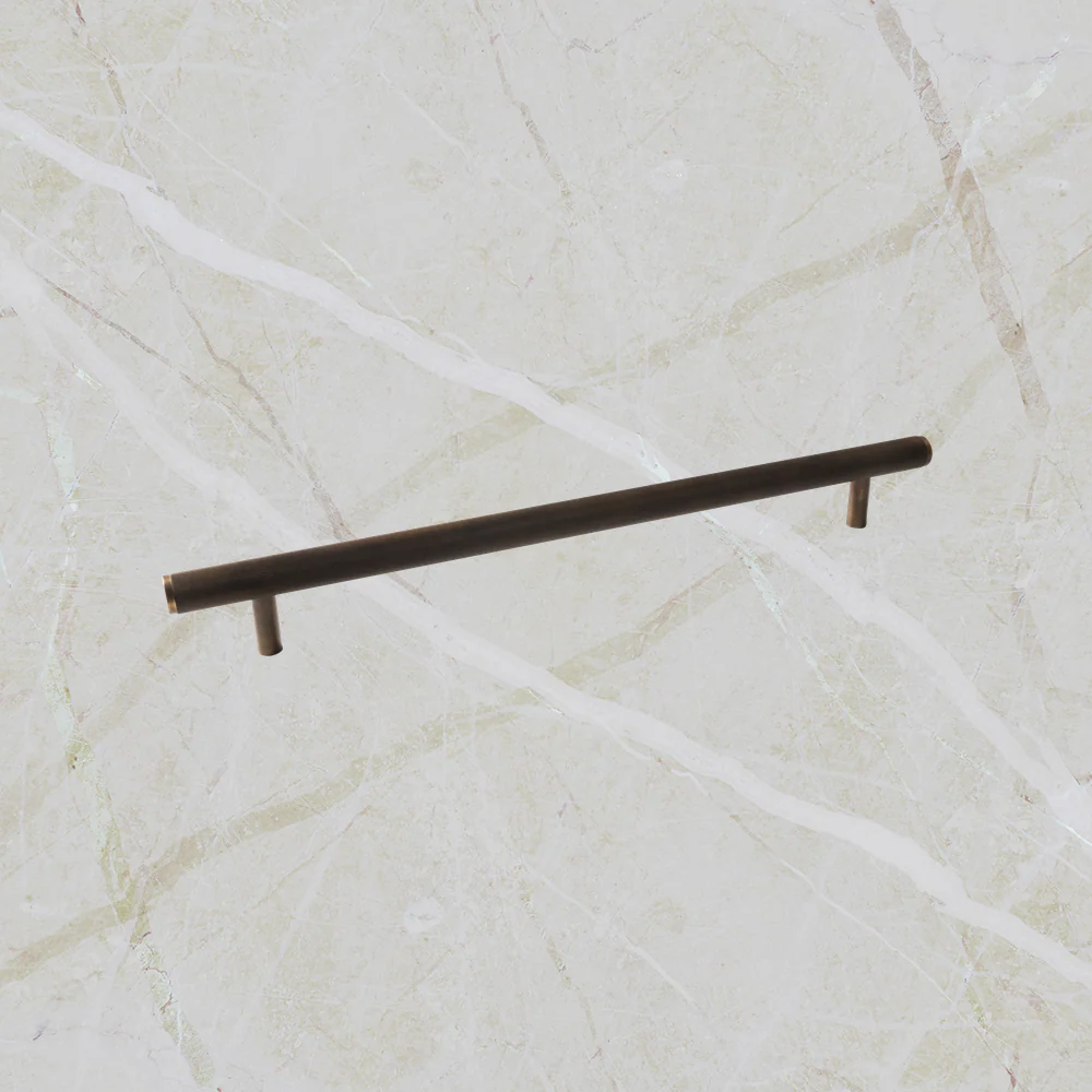 Momo Handles Bellevue Knurled Solid Brass Entrance Pull Handle Bronze - Image 2