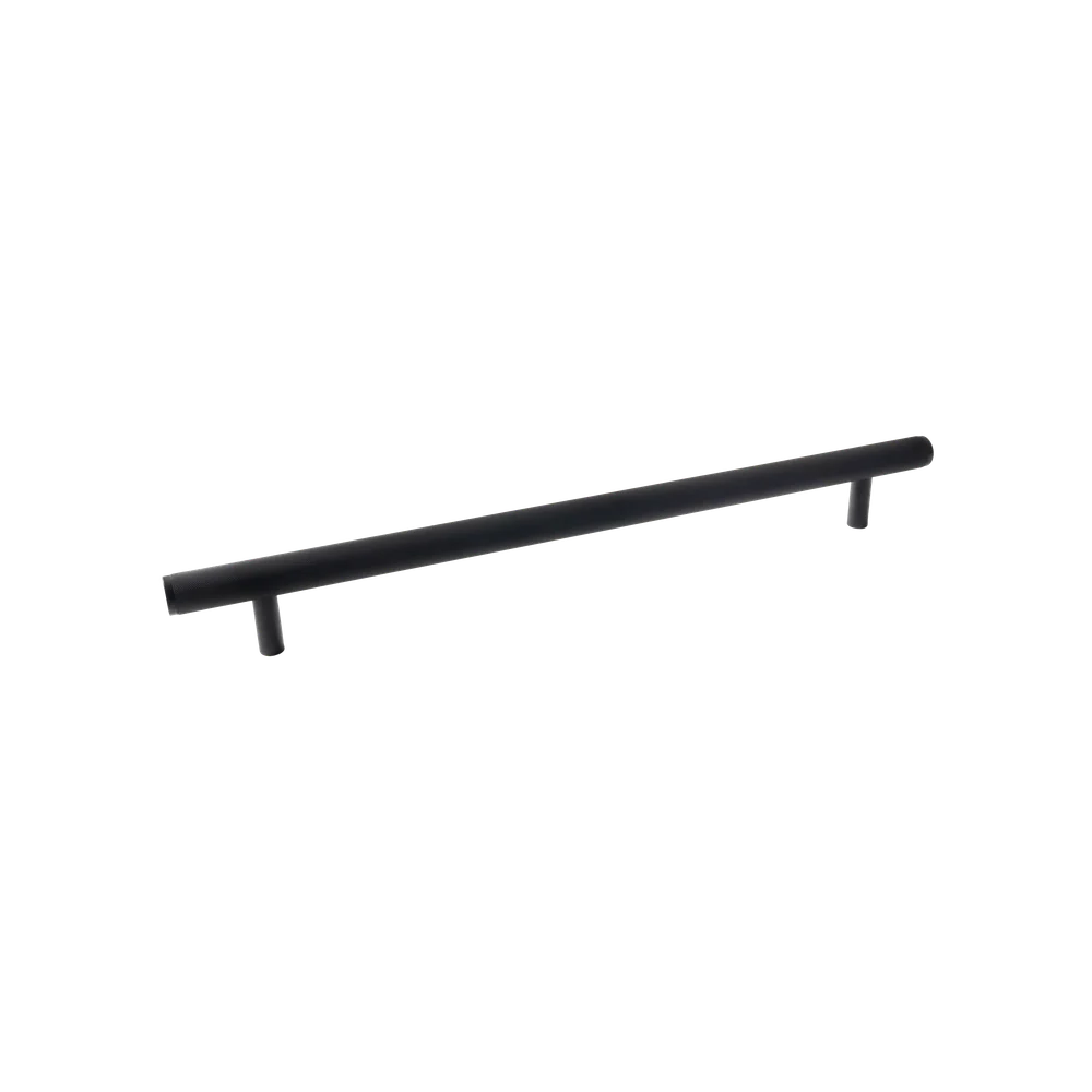 Momo Handles Bellevue Knurled Solid Brass Entrance Pull Handle Matte Black - Image 3