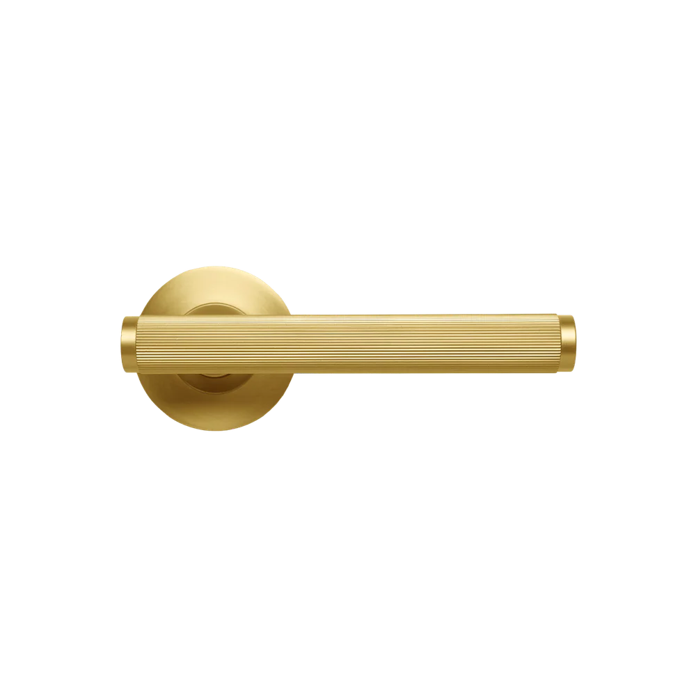 Momo Handles Bellevue Lined Lever Handle Set Brushed Satin Brass - Image 3