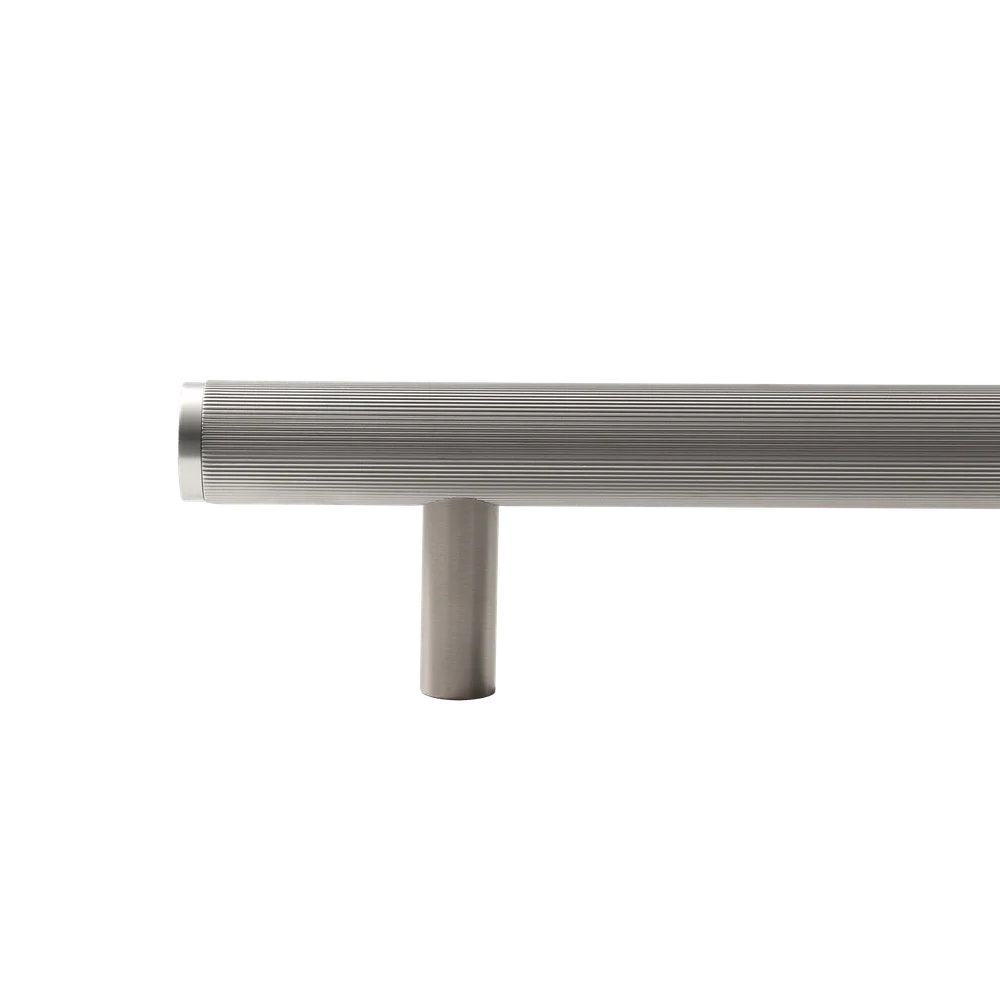 Momo Handles Bellevue Lined Solid Brass Entrance Pull Handle Dull Brushed Nickel - Image 5