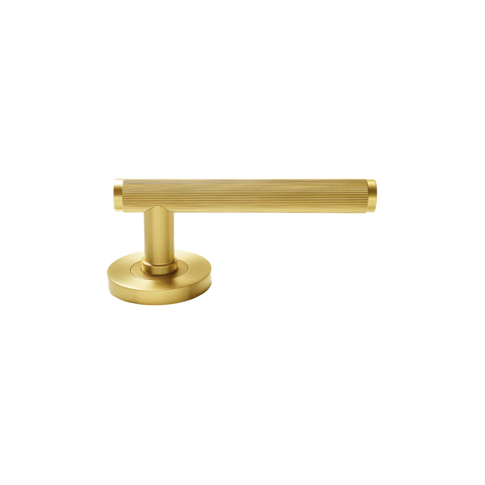 Momo Handles Bellevue Solid Brass Lined Mortice Lock Passage Lever Set Brushed Satin Brass - Image 6