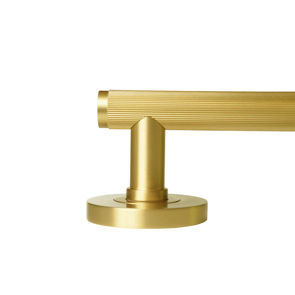 Momo Handles Bellevue Solid Brass Lined Mortice Lock Privacy Lever Set Brushed Satin Brass - Image 5