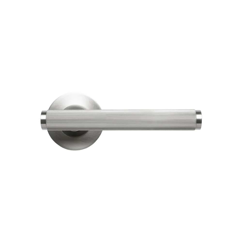 Momo Handles Bellevue Solid Brass Lined Mortice Lock Privacy Lever Set Dull Brushed Nickel - Image 3