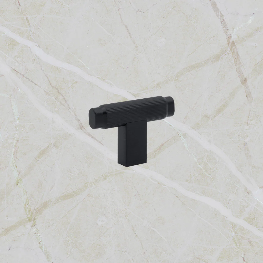 Momo Handles Brooklyn T Knob 55mm Brushed Black - Image 2
