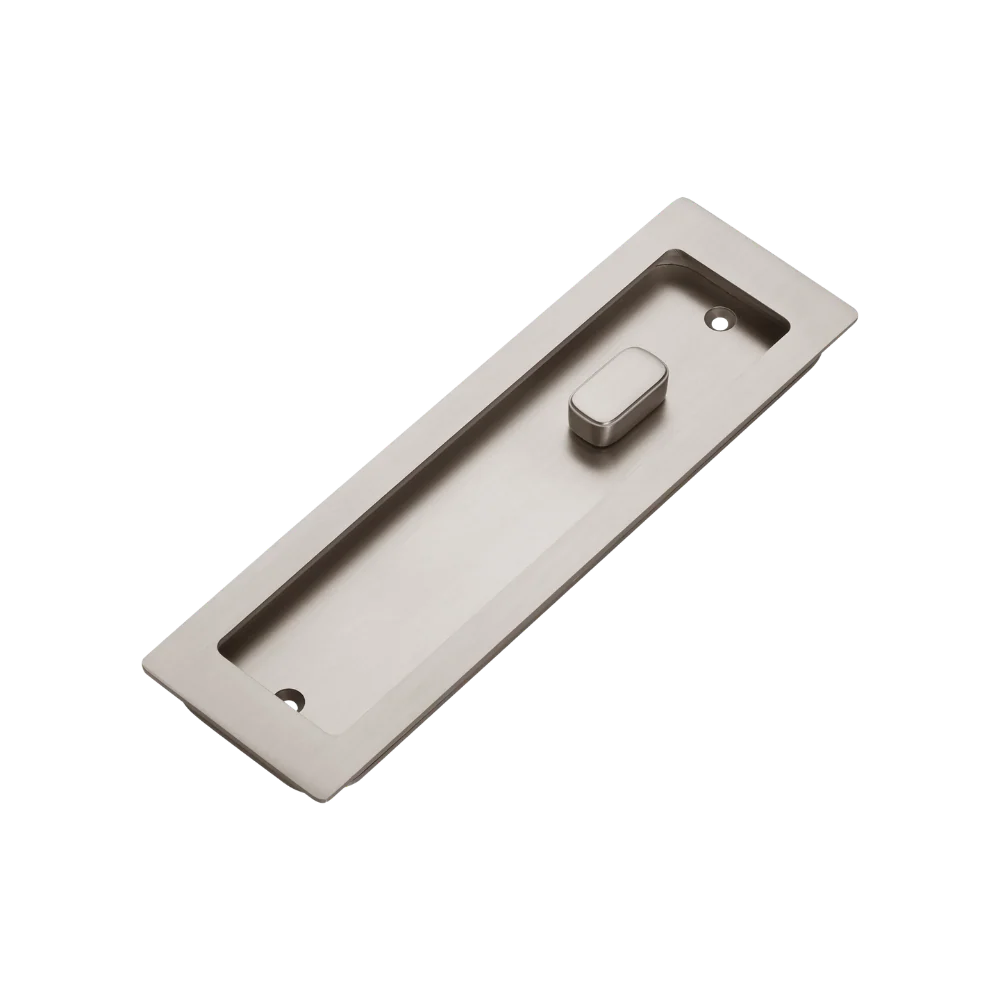 Momo Handles Cavity Slider Flush Pull Privacy Lock Kit Dull Brushed Nickel - Image 3