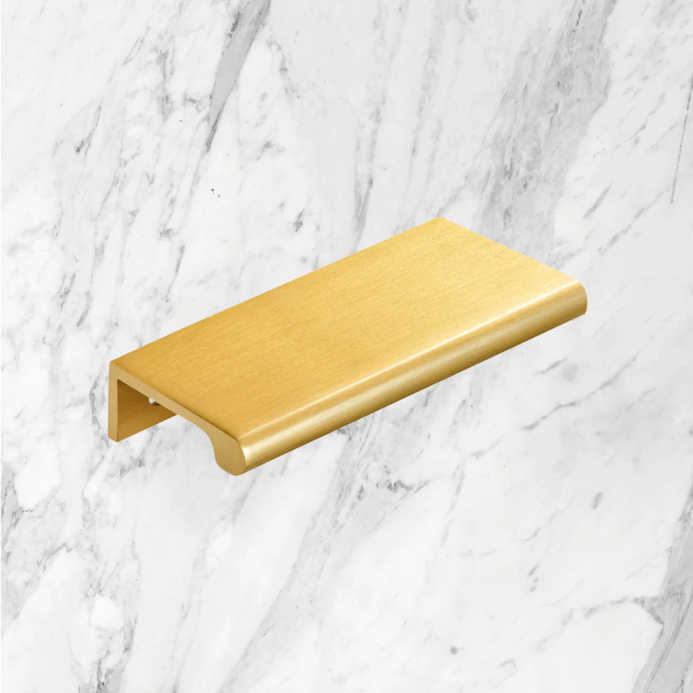 Momo Handles Chelsea Solid Brass Lip Pull 96mm Brushed Satin Brass - Image 2