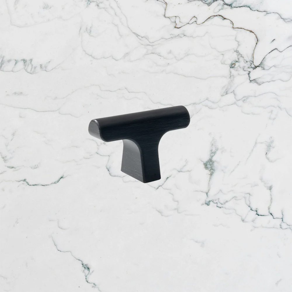 Momo Handles Hinoki T Knob 60mm Brushed Black - Image 2