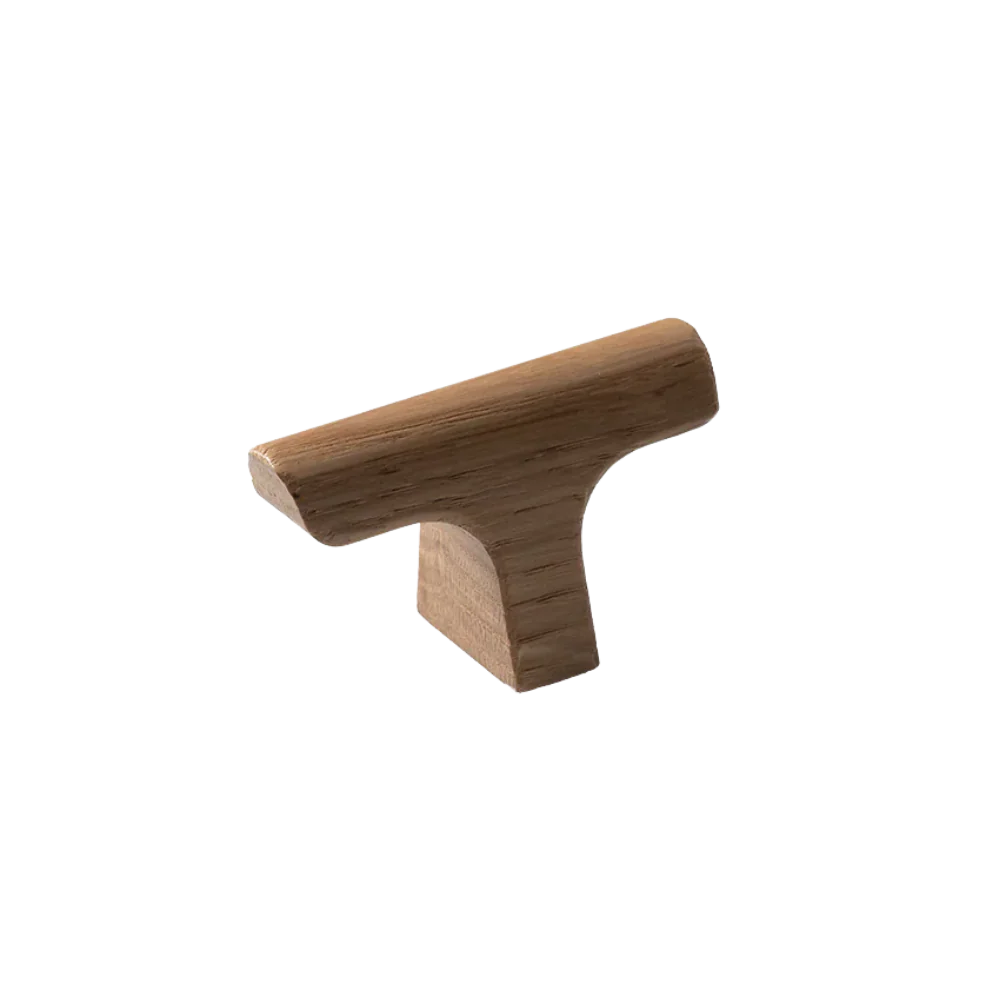 Momo Handles Hinoki Wood T Knob 60mm Oak