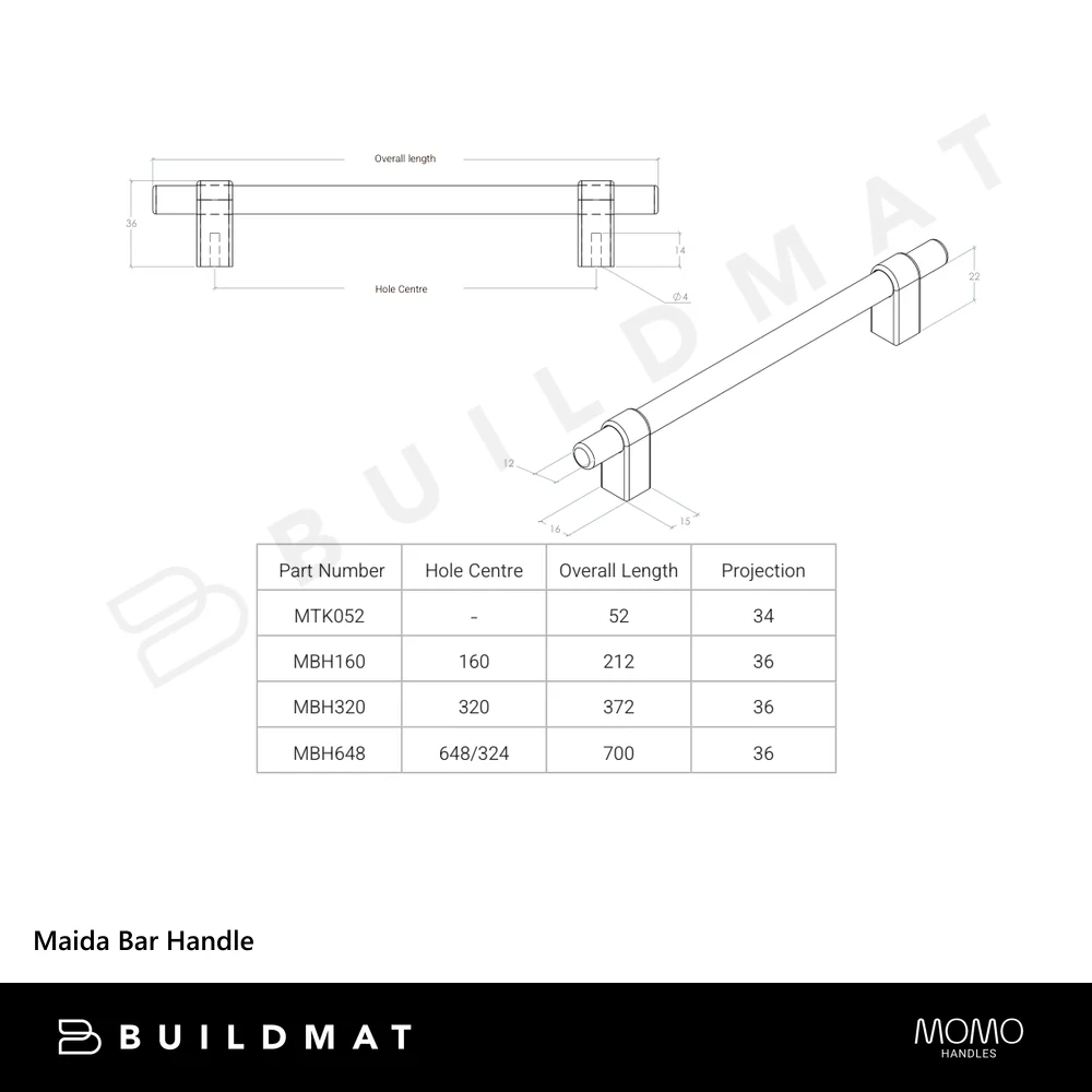 Momo Handles Maida Bar Handle 320mm English Bronze - Image 4