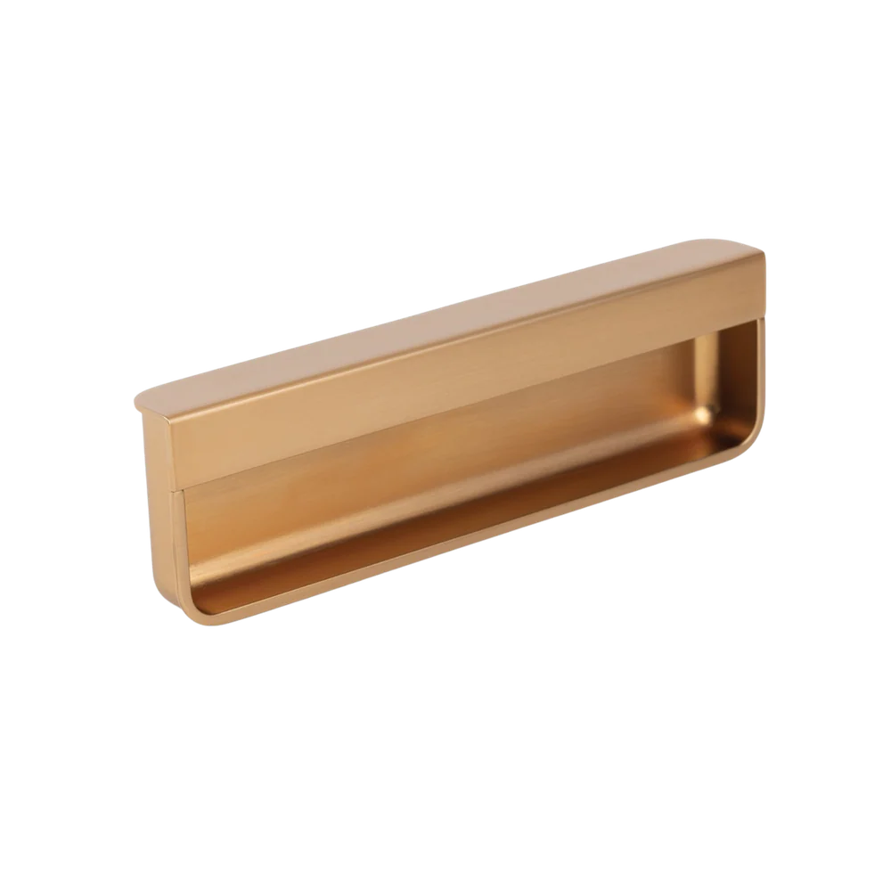Momo Handles Momo Moule Edge Flush Pull 128mm Brushed Dark Brass - Image 3