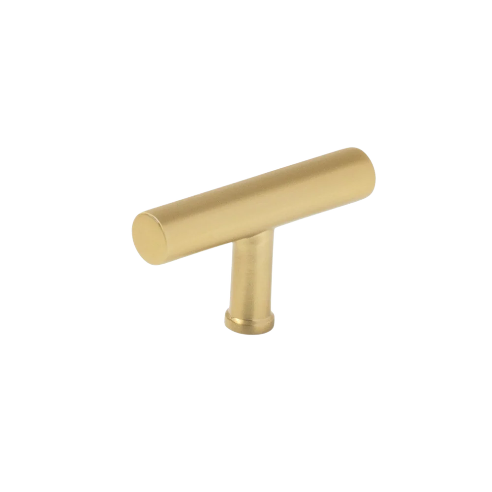 Momo Handles Strano T Knob 60mm Brushed Satin Brass - Image 3
