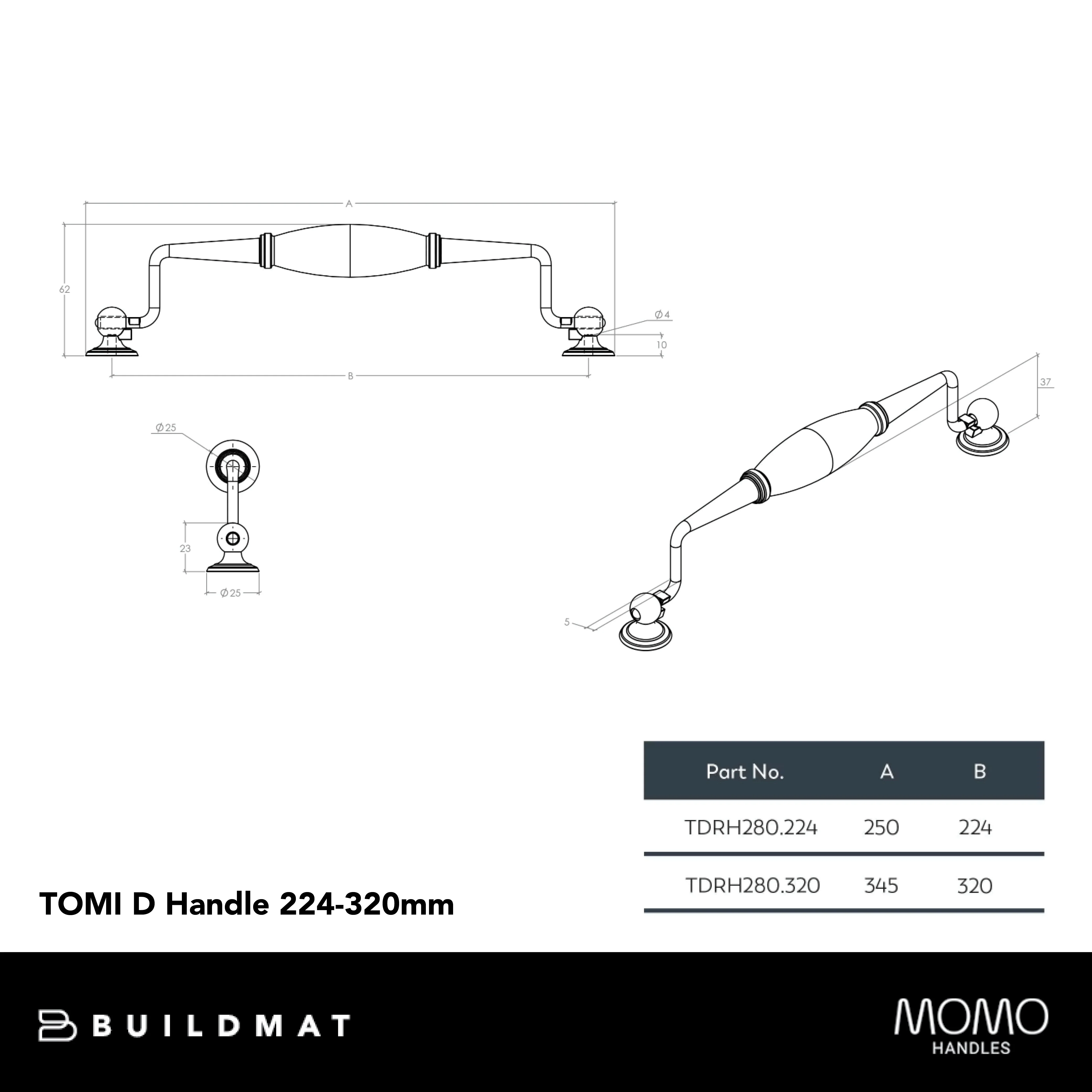 Momo Handles Momo Tomi Swivel Bail 320mm Natural Iron - Image 4