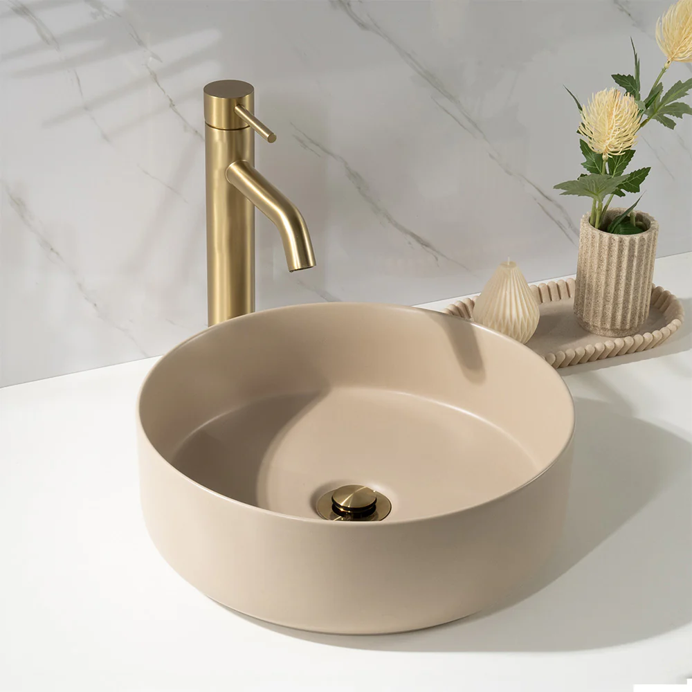 Alma Nashi Matte Ecru Sand Circle Basin - Image 5